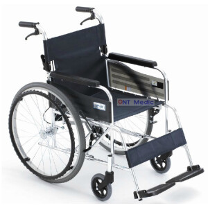 NT1219 รถเข็นผู้ป่วยอลูมิเนียมพับเบาะและพนักพิงได้ Wheelchair MIKI MPT-43JL
