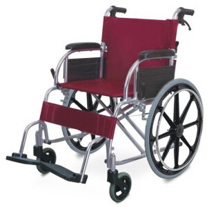 NT1239 รถเข็นผู้ป่วยราคาถูกพับพนักพิงได้ล้อแม็กมีเบรค