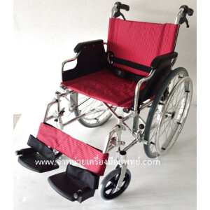 NT1254 รถเข็นผู้ป่วยแบบพับได้ เปิดข้างได้ เบาะกว้าง