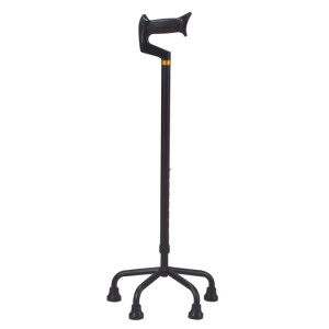 NT2423 ไม้เท้า 4 ขา ด้ามทอง ปรับระดับได้