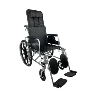 รถเข็นผู้ป่วยปรับนอนได้ พับได้ โครงอัลลอยด์ เปิดข้างได้ ปรับขาได้ NT1236C
