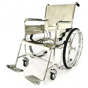 NT1430 รถเข็นนั่งถ่ายผู้ป่วย รถเข็นสแตนเลส